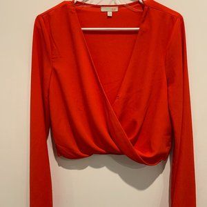 Orange Gianni Bini Bell Sleeved Top